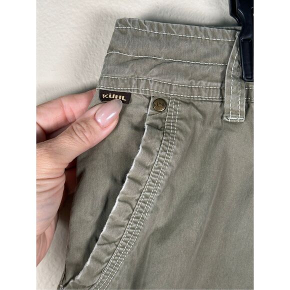 Kuhl Shorts Size 36 Grey Green Cotton Blend Ramblr Cargo Outdoors Utility Work - Picture 2 of 11